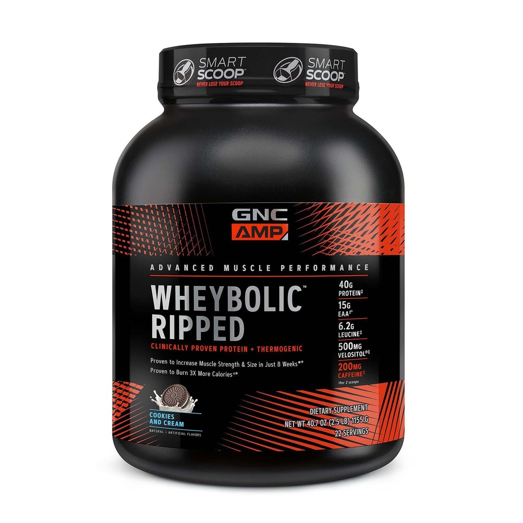 GNC AMP Wheybolic Ripped - Cookies και Κρέμα (22 μερίδες)