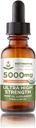 Ultra High Strength Hemp Oil Drops 5000mg Mandarin Orange Flavor (2 oz - 120 σέρβις) USDA Certified Organic, Calming Relief Supplement