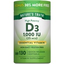 Nature's Truth Vitamin D3 1000 IU Softgels 