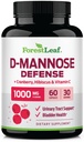 ForestLeaf D Mannose 1000mg Κάψουλες - D- Mannose με Cranberry, Hibiscus & VIT C, Urinary Tract Health for Women and Men, Βιολογικά χάπια Dmannose για UTI, Urinary Health & Bladder Υποστήριξη 60 κάψουλες