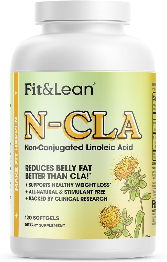 Fit & Lean N-CLA, συμπλήρωμα απώλειας βάρους, μειώνει το λίπος κοιλιάς καλύτερα από CLA, ενισχύει το μεταβολισμό, υποστηρίζει Lean μυών, διεγερτικό δωρεάν, μη συζευγμένο Λινελαϊκό οξύ, 120 υπηρεσίες (συσκευασία Μαΐου Vary)