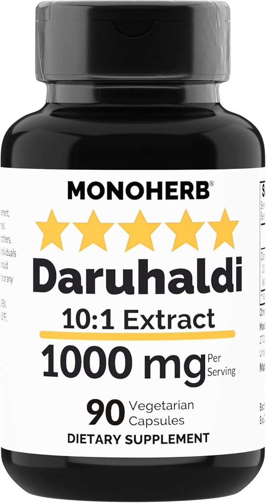 MONOHERB Daruhaldi Extract 1000 mg - 90 Κάψουλες - ινδική μούρα - Berberis Aristata - Daru Haldi