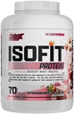 Nutrex Research IsoFit Whey Protein Powder Στιγμιαίο 100% Whey Protein Isolate (70 Σερβιέτες, Φράουλες & Κρέμα)
