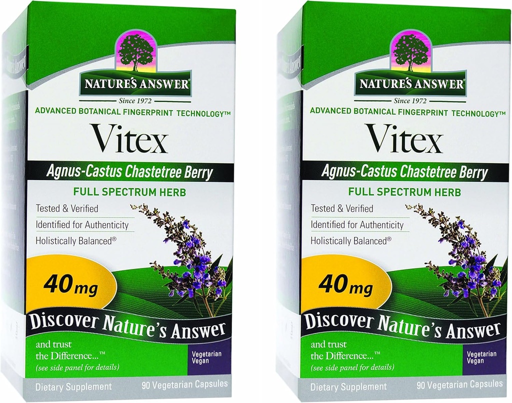 Απάντηση της φύσης Vitex Chastetree Berry συμπλήρωμα, 90-χορτοφαγικές κάψουλες, 2 κόμης 