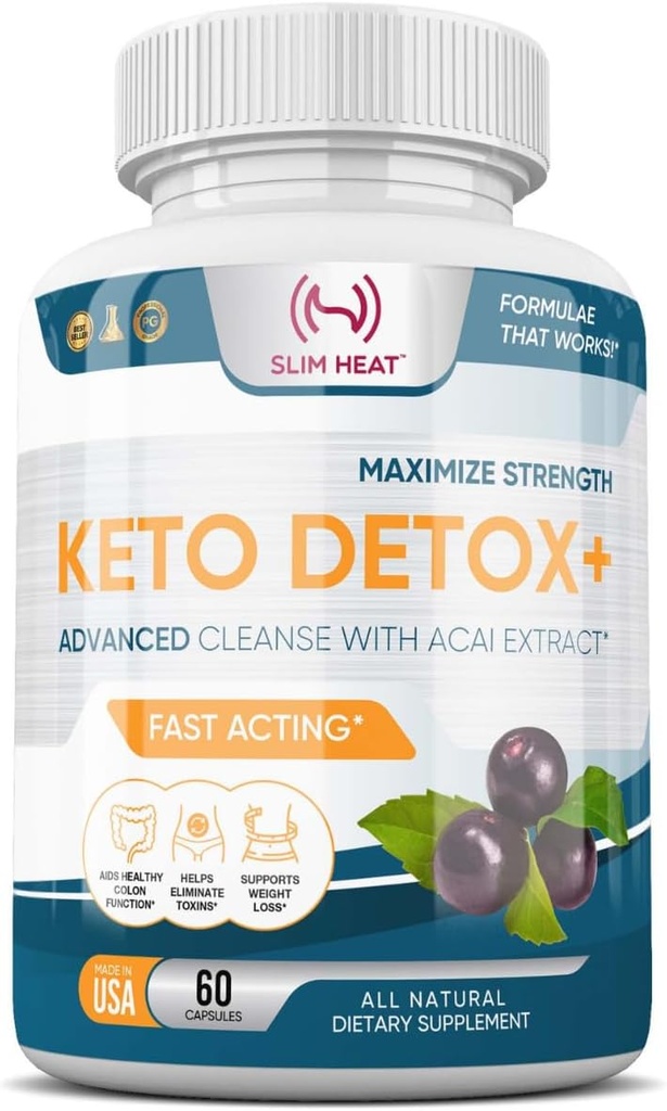 Detox Cleanse for Weight Loss - Φυσικό έντερο & Εντερικά χάπια καθαρισμού - ιδιόκτητο μείγμα με Psyllium Husk - Keto Detox για γυναίκες & άνδρες - Μη-GMO, NSF Certified, Made in USA - 60 Κάψουλες