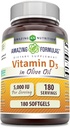 Amazing Formulas Βιταμίνη D3 με ελαιόλαδο 5000 IU συμπλήρωμα Softgels 