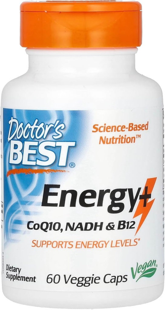 Doctor's Best Energy + CoQ10, NADH & B12, Immune System, Energy, Mood, 60 Ct