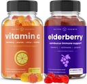 NutraChamps (2-πακέτο) Βιταμίνη C Gummies and Elderberry Gummies Bundle