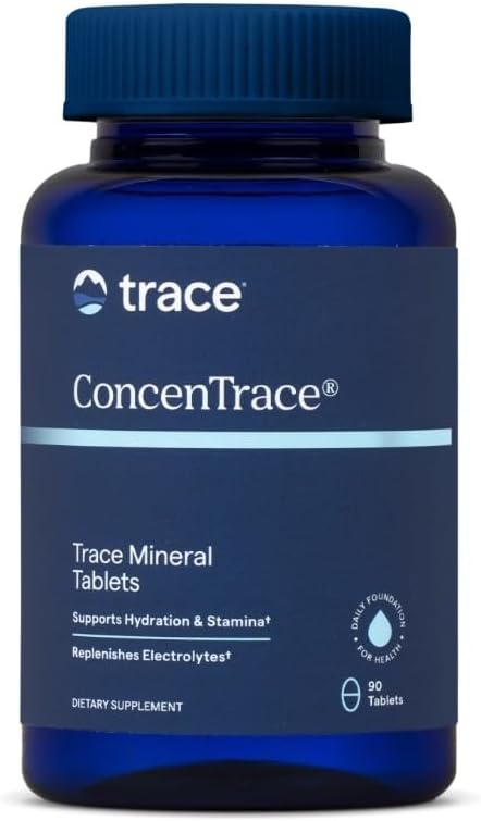 Trace Minerals ConcenTrace Trace Minerals Tablets - Καθημερινή συμπλήρωμα για τη συνολική ευεξία - Φυσική ενέργεια, δύναμη των οστών, υγιή συνδετικό ιστό & ανοσοποιητικό σύστημα Υποστήριξη - 90 κόμης (30 εξυπηρετεί)