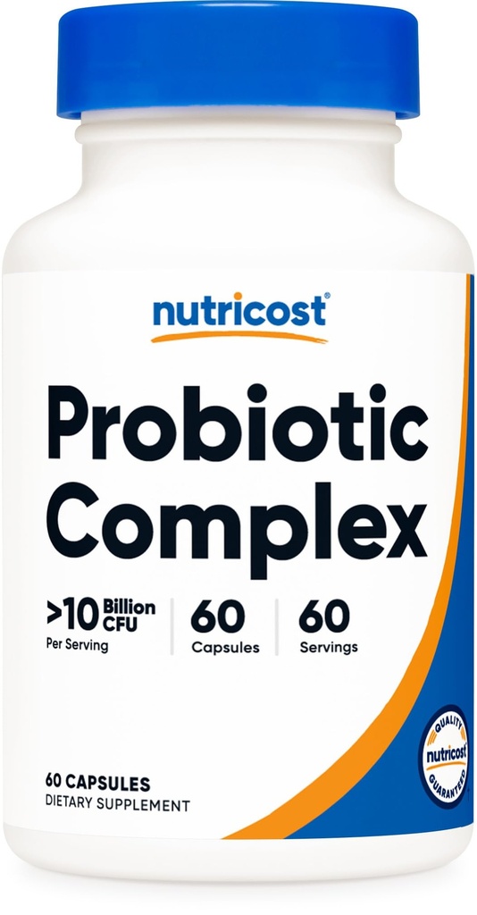Nutricost Probiotic Complex (10 δις CFU) 60 κάψουλες - Acidophilus Plus 9 Άλλα προβιοτικά, μη ΓΤΟ, συμπλήρωμα χωρίς γλουτένη
