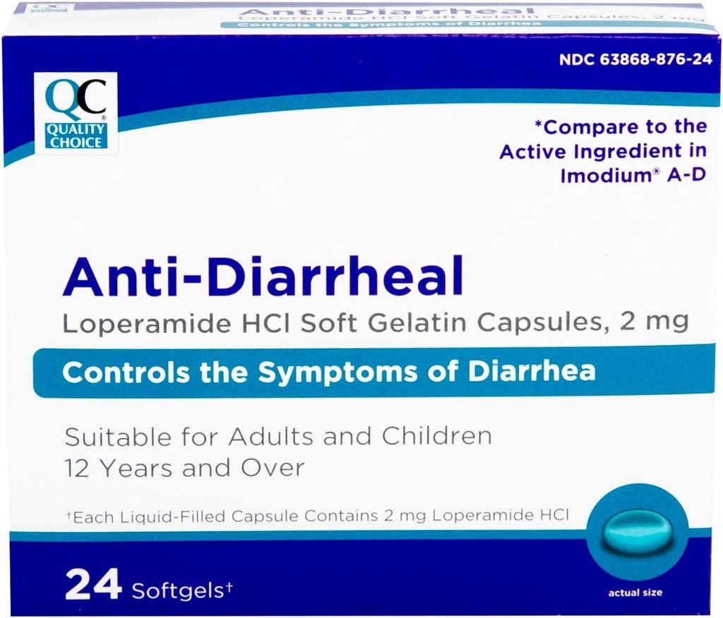 Ποιότητα Επιλογή Loperamide 2mg Anti-Diarrheal 24 Count Softgel