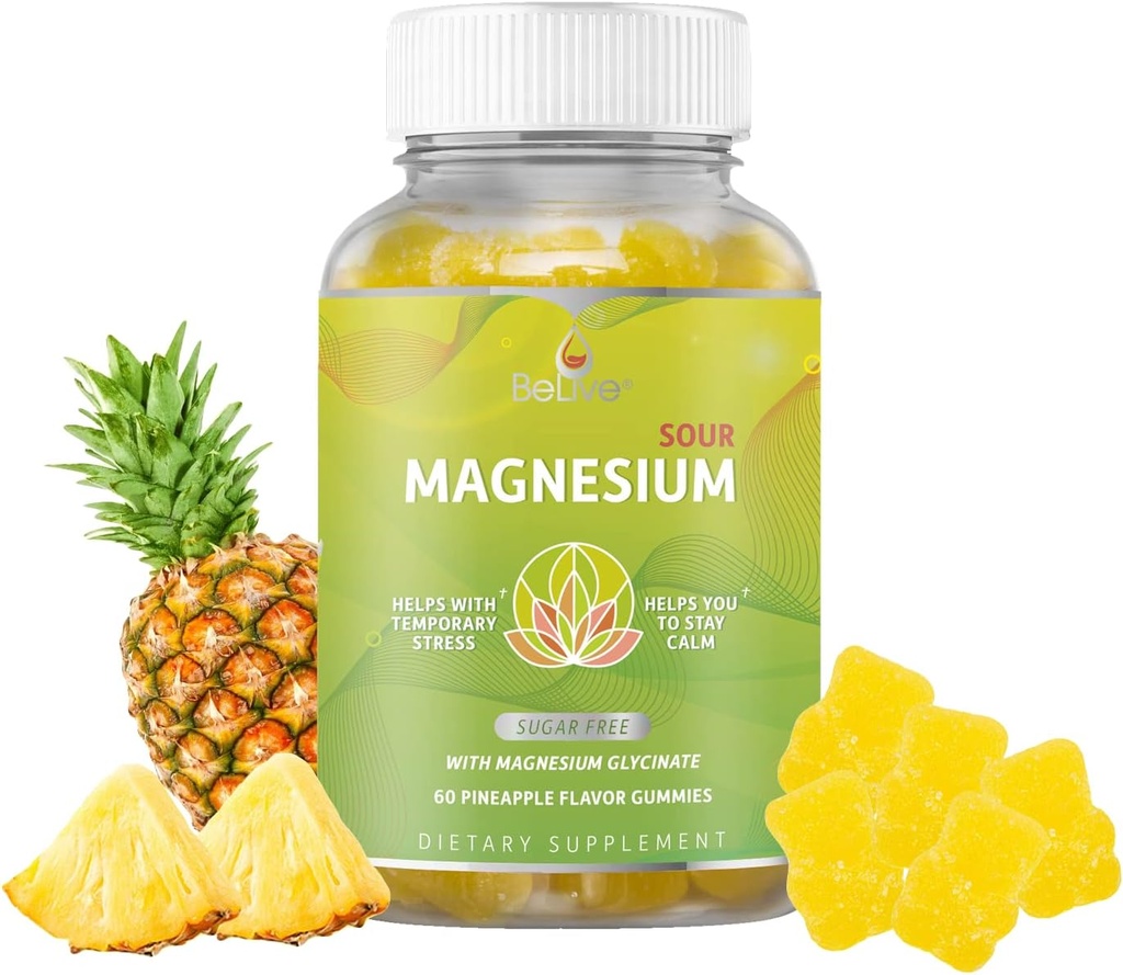Belive Magnesium Gummies 200mg - 60 Ct 
