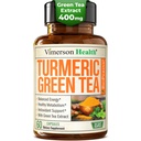 Turmeric Curcumin Supplement with Green Tea Extract (ECGC) & Vitamin C for Joint Health, Energy & Inflammation Balance - Βιολογική Tumeric Curcumin with Black Pepper - Χωρίς γλουτένη, Μη ΓΤΟ - 60 κάψουλες