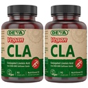 DEVA Βιταμίνες Vegan Conjugated Linoleic Acid (CLA), από Μη ΓΤΟ Λάδι Safflower, 90 Κάψουλες, 1-Pack
