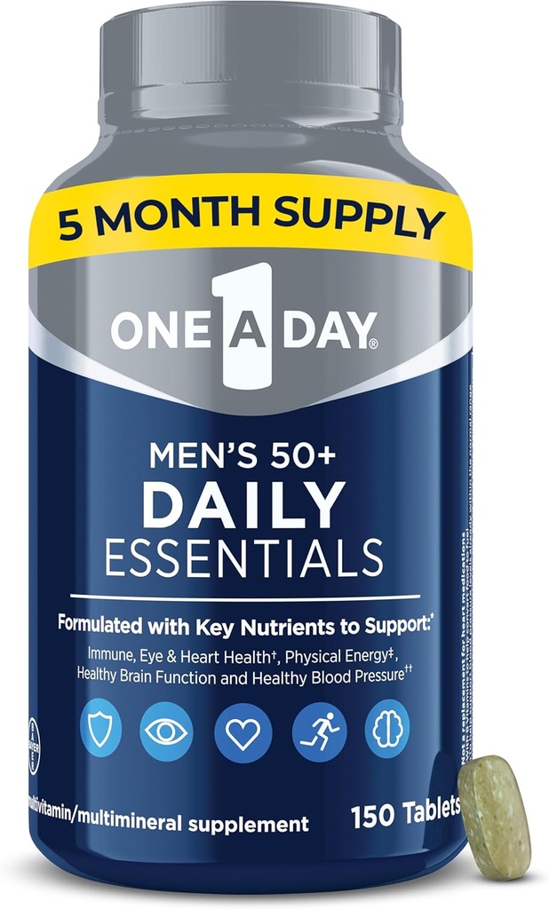 One A Day Men's Multivitamin 50+ Daily Essentials 