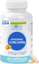 Core Med Science Liposomal Curcumin Κάψουλες, 500mg - Pure Turmeric Extract Supplement - Υψηλή Απορρόφηση Κοινή & Καρδιακή Υγεία Υποστήριξη για Ενήλικες - Προάγει Γνωστική & Εγκεφαλική Υγεία, Μη ΓΤΟ (60 Count)