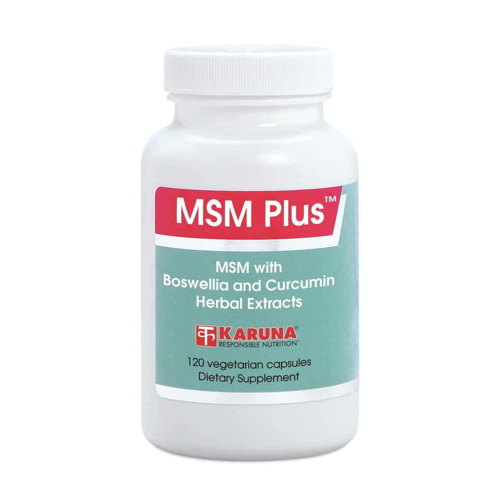 MSM Plus | 120 Vegetarian Capsules | MSM 1125mg, Boswellia 350mg, Curcumin 200mg