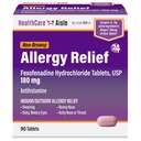 HealthCareAisle Αλλεργία Ανακούφιση - Fexofenadine Υδροχλωρικά Δισκία USP, 180 mg, 90 Δισκία, Αλλεργία Φάρμακα, Μη- Νυσταγή 24ωρη Ανακούφιση