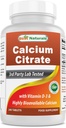 Best Naturals Κιτρικό ασβέστιο με βιταμίνη D-3 240 δισκία (240 Count (Pack of 1))