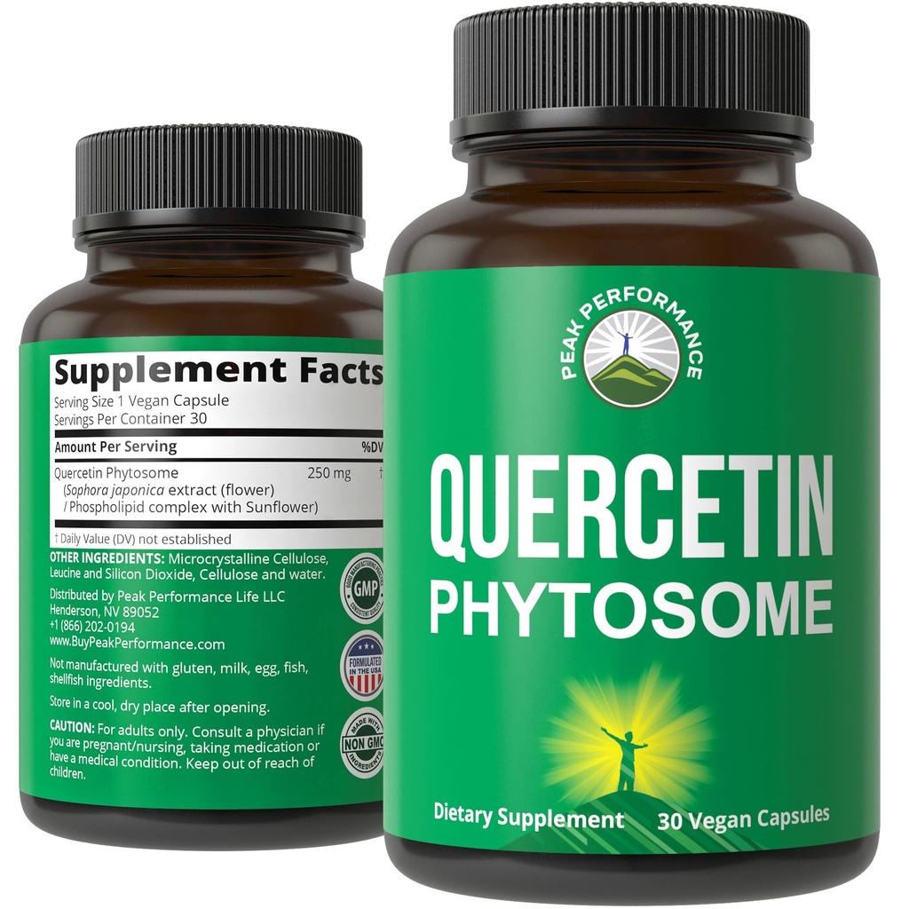 Κάψουλες Φυτοσώματος Vegan Max Performance Ultra Pure Quercetin - πλούσιο εκχύλισμα Sophora Japonica για μέγιστη απορρόφηση Τώρα. Κατασκευασμένο στις ΗΠΑ