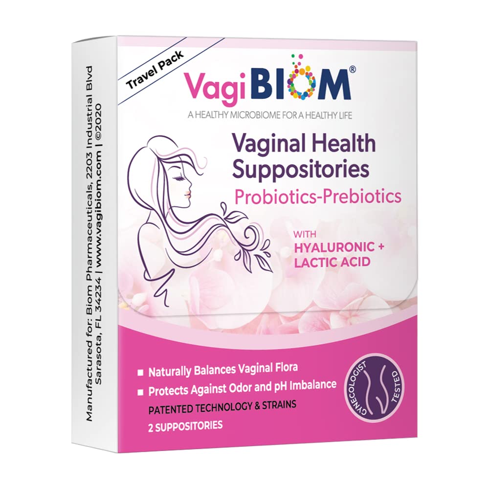 VagiBiom Probioitc Υπόθετο βολικό πακέτο ταξιδιών με 2 υποθεσίες: Microbiome Flora Balance. Έλεγχος ODOR Regimen, Ισορροπία και Nourishes Healthy Flora