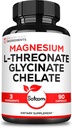 Satoomi 3in1 1200mg Συμπλήρωμα L-Θρεονικού μαγνησίου με Γλυκινικό μαγνήσιο & Χηλικό μαγνήσιο - 90 Κάψουλες