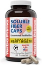 Yerba Prima Soluble Fiber Formula Κάψουλες, 180 Count - Premium συμπλήρωμα διαιτητικών ινών, Φυσικές, συμπυκνωμένες διαλυτές ίνες, χωρίς γλουτένη, μη ΓΤΟ, Κατασκευασμένες στις ΗΠΑ