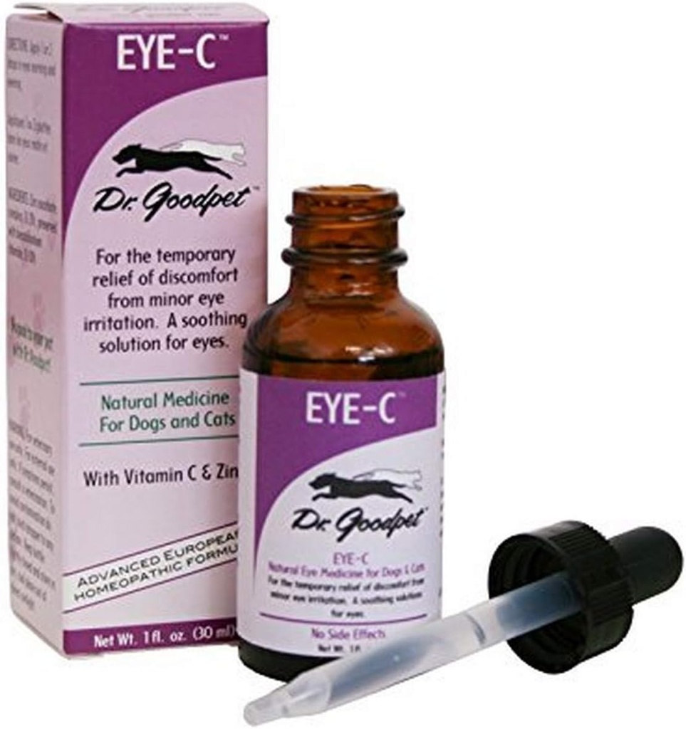 Dr. Goodpet Eye-C All-Φυσικές σταγόνες ματιών για σκύλους, γάτες, άλογα, μικρά ζώα 