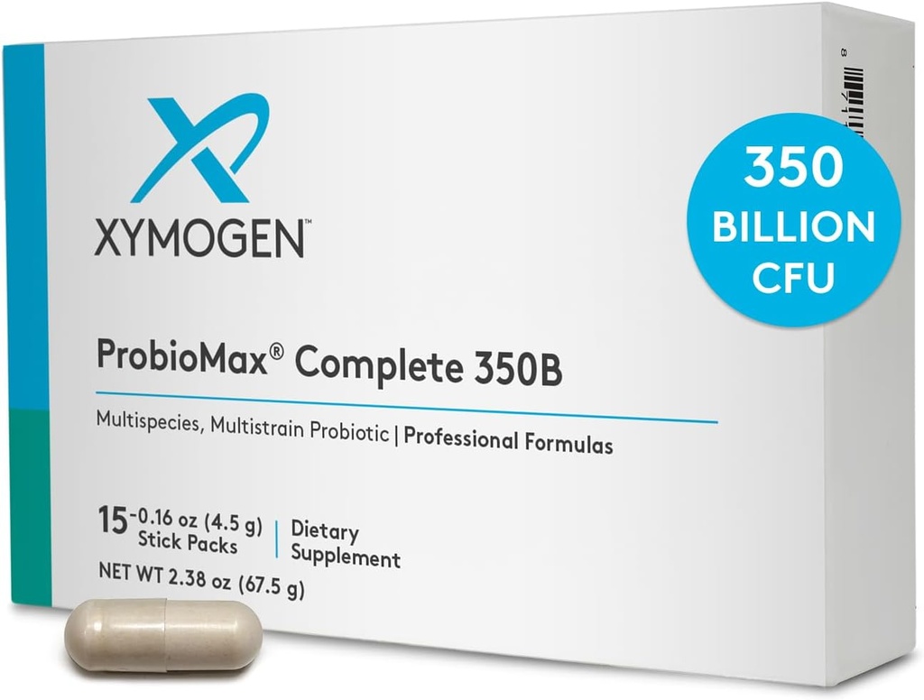 XYMOGEN ProbioMax Complete 350B - Γαλακτοκομικά-δωρεάν, υψηλής ισχύος 350 CFU 18-Strain Probiotic συμπλήρωμα - Υποστηρίζει ανοσοποιητικό + Gut Υγεία - πρώην ProbioMax 350 DF (15 ενιαία πακέτα υπηρεσία ραβδί)