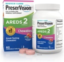 PreserVision AREDS 2 Eye Vitamins, # 1 Eye Doctor Συνιστάται Brand, Chewable Lutein και Zeaxanthin συμπλήρωμα με βιταμίνη C, βιταμίνη Ε, Zinc, και χαλκού, Mixed Berry, 60 δισκία