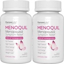 Menopausal Strength Symptom Relief Helps to Combats Menopause, Hot Flashes, Night Sweats and Mood Swings to Promote Restful Sleep and Energy Boost - 60 Capsules (Pack of 2)