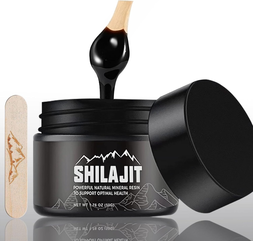 Shilajit Καθαρά Ιμαλάια - 50 γραμμάρια Φυσικό Βιολογικό Shilajit Resin, Golden Grade Shilajit συμπλήρωμα για άνδρες και γυναίκες με 80+ Ίχνη Ορυκτά & Fulvic οξύ για την ενέργεια, ανοσοποιητική υποστήριξη