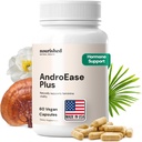 Nourished AndroEase Plus - Vegan Hormone Balance for Women - Zinc, Reishi, Green Tea and Saw Palmetto for Women - for Energy, Vitality, Facial Hair and Daily Wellness - 60 Capsules, Made in USA