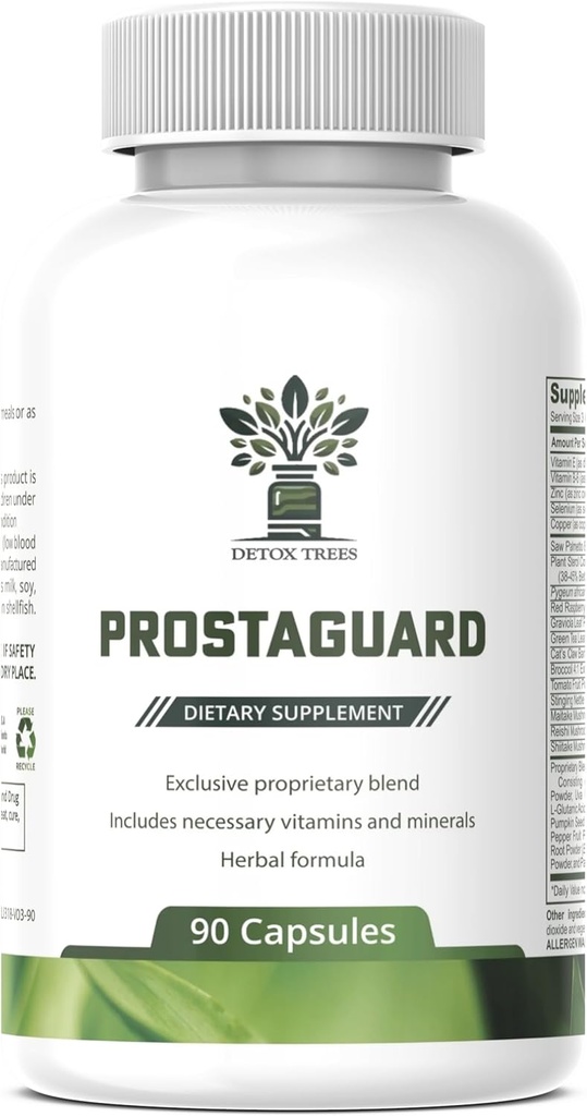 ProstaGuard Prostate Supplement - Συμπληρώματα Prostate για άνδρες με Saw Palmetto Extract, Pygeum Africanum, Βήτα σιτοστερόλη και ψευδάργυρος για την υγεία του προστάτη & ούρα Φυλλαδική υγεία