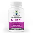 NatureGenX ADK10 – Vitamins A, D3 250 mcg & K2 MK-7 for Bone, Heart & Immune Health – Non-GMO, Gluten-Free, Soy-Free – 90 Capsules (3-Month Supply)