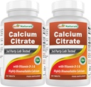 Best Naturals Κιτρικό ασβέστιο με βιταμίνη D-3 240 δισκία (240 Count (Pack of 2))