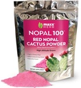 Maxx Herb Red Nopal Cactus Powder, Prickly Pear Powder - for Digestion & Immune Support, High in Dietary Fiber, Vegan, Non-GMO and Gluten Free - 10 Oz Bag (28 Servings)