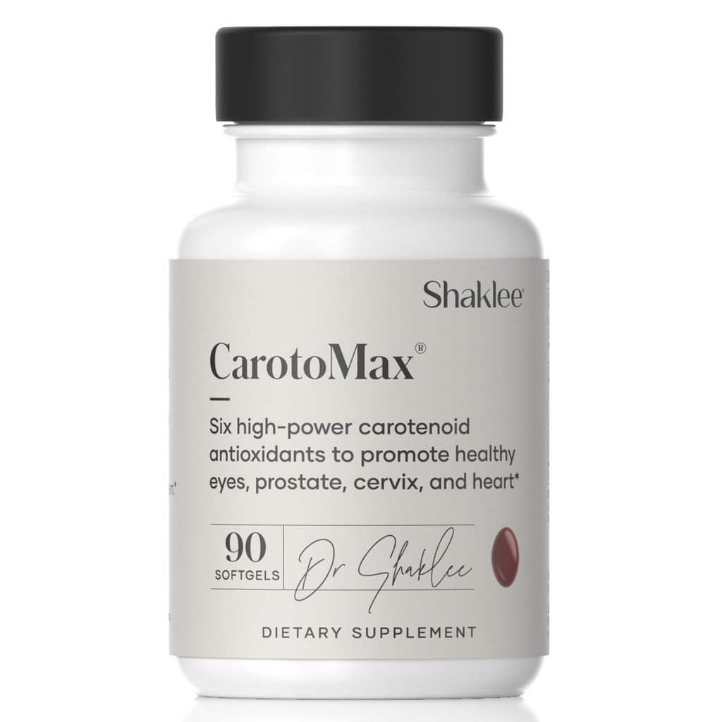 Shaklee - CarotoMax- Advanced Eye Health Formula w/ 6 Βασικά Καροτενοειδή - Υποστηρίζει Όραμα - Lutein, Zeaxanthin, Beta-Carotene, Ασταξανθίνη - Προάγει τη Macular Υγεία - 90 Softgels