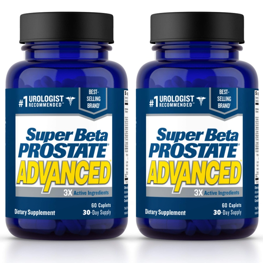 SUPER BETA PROSTATE Advanced – Προώθηση ύπνου, Bladder Υποστήριξης Emptying. Prostate συμπλήρωμα υποστήριξης για την υγεία των ανδρών με Beta σιτοστερόλη, δεν Saw Palmetto. (120 Caplets, 2-Pack)