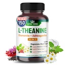 L-Theanine Supplement - 6 IN 1 Complex Εμπλουτισμένο με Μαγνήσιο, Ashwagandha, Saffron, Χαμομήλι - Υποστήριξη Χαλάρωση, Ηρεμία & Ποιότητα Ύπνου 