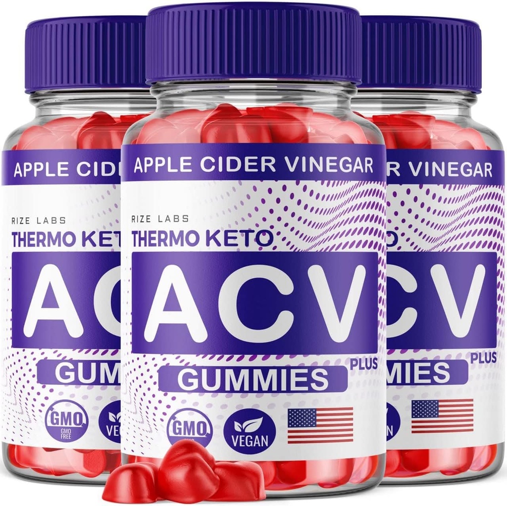 rize labs - Θερμο Κετο ACV Gummies για Σύνθετη απώλεια βάρους με μηλίτη μηλίτη ξύσμα, συμπλήρωμα βοηθά στη μείωση του λίπους κοιλιάς, για επιπλέον δύναμη (180 Gummies)