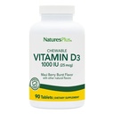 NaturesPlus Vitamin D3 (1000 IU) - 90 Chewable Tablets, Maui Berry Burst Flavor - Vegetarian, Gluten Free - 90 Servings