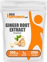 BulkSupplements.com Ginger Root Extract Powder - Ginger Supplement, Ginger Root Powder - Βότανο συμπλήρωμα, Χωρίς γλουτένη, 500mg ανά Σερβίρισμα, 1kg (2,2 lbs) (πακέτο του 1)