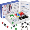 Old Nobby Chemistry Model Kit - 115 Piece Molecular Model Set includes Atoms, Bonds, Instructorional Guide - STEM Science Tool for Students, Organic Chemistry, Molecular Learning - Colorful Models