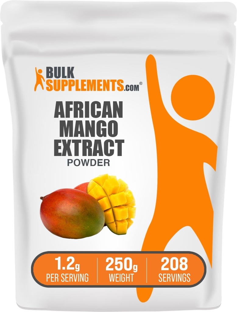 BulkSupplements.com African Mango Extract Powder - Irvingia Gabonensis, African Mango Powder - Gluten Free, 1.2g per Serving, 250g (8.8 oz) (Pack of 1)