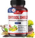 CORTISOL Shield 9-σε-1 -Magnesium + Ashwagandha με Phosphatidylserine, L-Theanine, St. John's Wort, Rhodiola Rosea - Relaxation Support, Hormone Balance - USA Made (180 Count (Pack of 1))