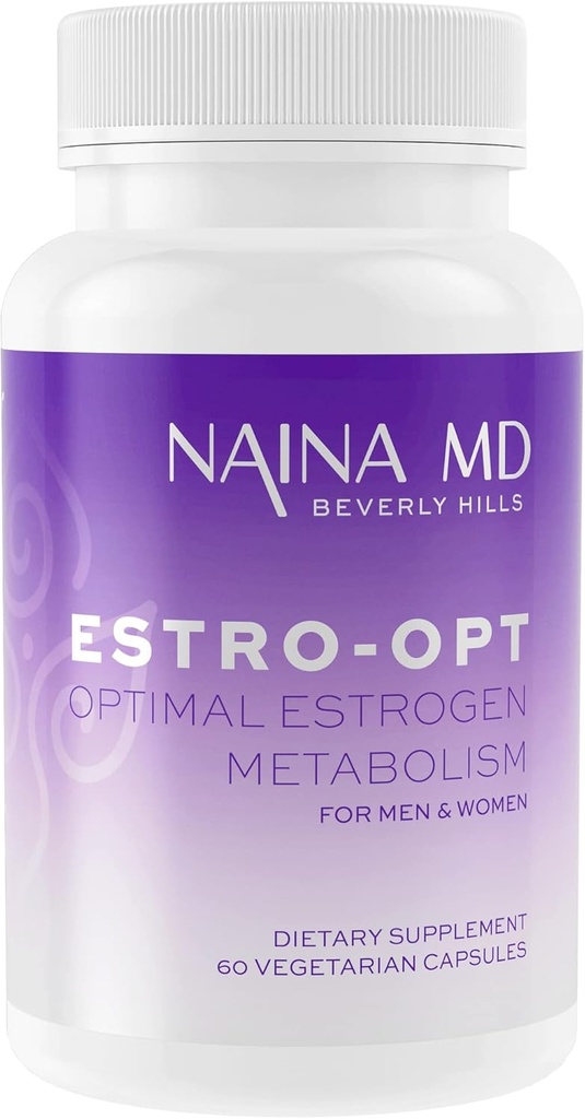 Estro-Opt Αποκλειστής οιστρογόνων για άνδρες / γυναίκες, εφήβους, υποστηρίζει ορμονική ισορροπία, PCOS & εμμηνόπαυση Συμπτώματα, βελτίωση τεστοστερόνης, δερματικά προβλήματα, IC3, DIM, w/BioPerine*