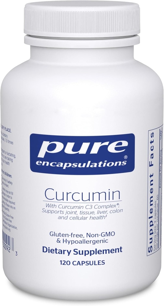 Pure Encapsulations Curcumin - 500 mg - Supports Joint Health & Liver Health - Curcuma Longa Capsule - Non-GMO & Vegan - 120 Capsules