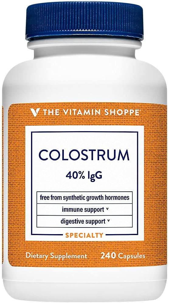 Colostrum 40% IGG - Υποστηρίζει την Ανοσοποιητική Υγεία, Ορμονική & Αντιβιοτική Δωρεάν, Μία φορά την ημέρα (240 κάψουλες) από The Vitamin Shoppe