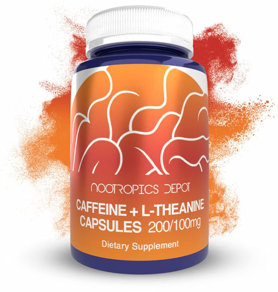 Nootropics Depot Caffeine και L-Theanine Κάψουλες 